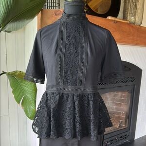 Zara Black Blouse Elegant Top